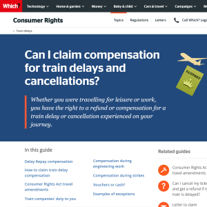 Can I claim compensation for train delays and cancellations?