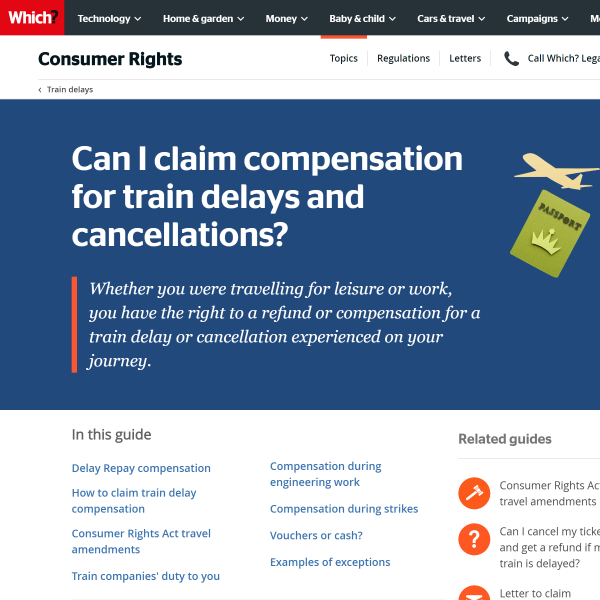 Can I claim compensation for train delays and cancellations?
